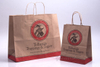 Kraft Paper Washed Printing Blue Bag