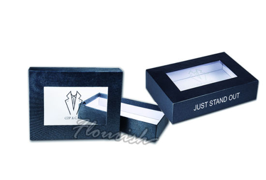 Black Cardboard Men's Tie Scarf Waist Belt Box