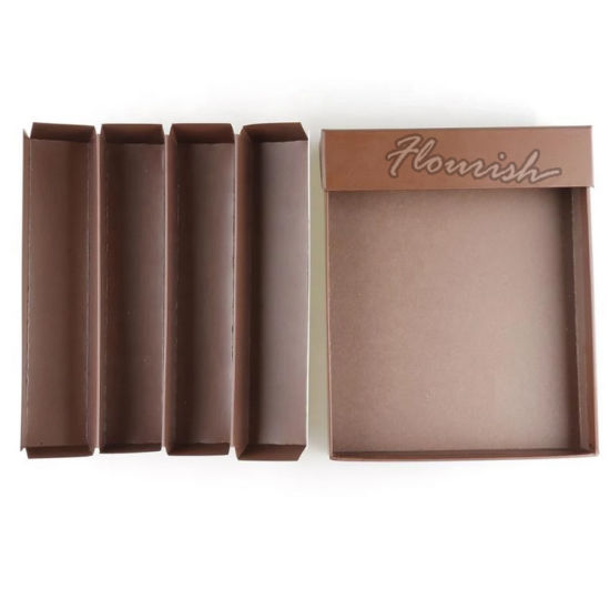 Dark Black Brown Snack Display Box