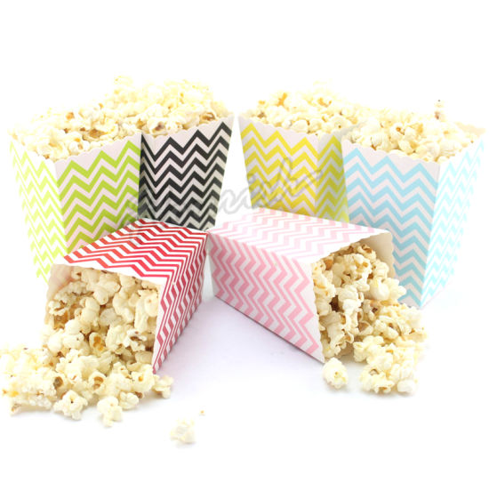 Top Quality Food Grade Glossy Laminated Popcorn Bucket Packaging Paper Box