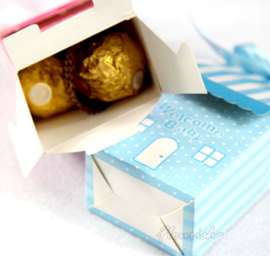 Lovely House Shaped Art Paper Sweetie Display Box