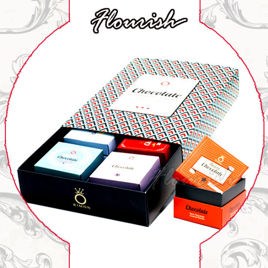 Luxury Hot Stamping Cardboard Mooncake Dessert Box 3 Pack