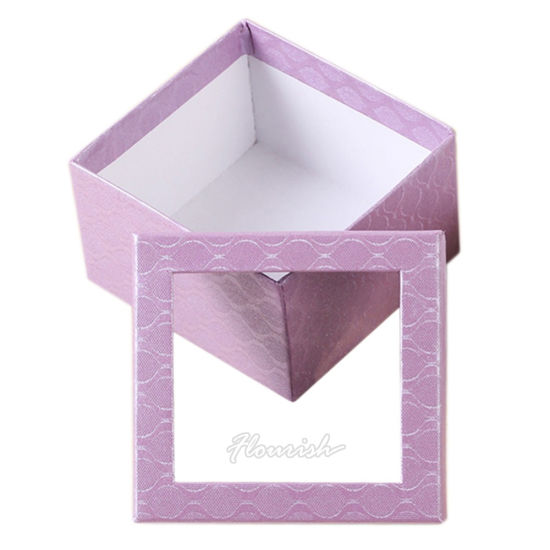 Purple Cardboard Easter Egg Festival Gift Storage Window Box