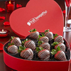 Gold Decorated Red Heart Shaped Candy Box