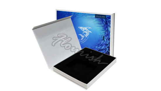 Promotional Elegant Blue Square Cardboard Perfume Box