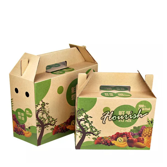 Corrugated Paper Custom Logo Printing Fresh Vegetable Packaging Box