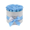 White Round Tube Shape Rose Flower Gift Packaging Box 