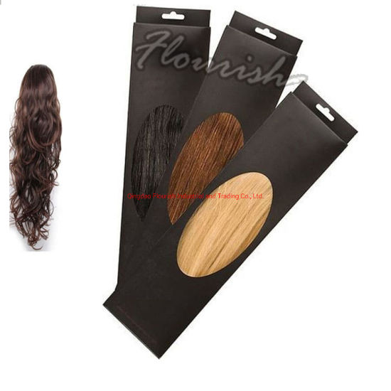 Clamshell Black Wig Packaging Paper Box
