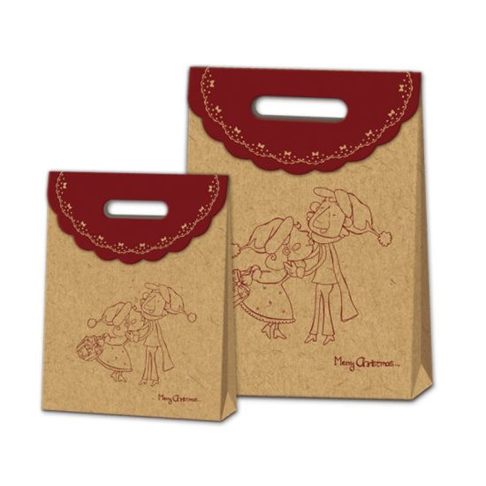 Rigid Brown Kraft Paper Diecut Bag