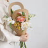 Creative New Design Round Shaped Kraft Paper Flower Packing Gift Bag