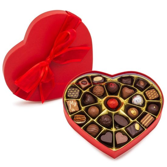 Red Hexagon Chocolate Storage Window Box