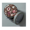 Wholesale Price Laminated Grey Color Round Shaped Cardboard Flower Box 