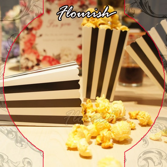 Top Quality Food Grade Glossy Laminated Popcorn Bucket Packaging Paper Box