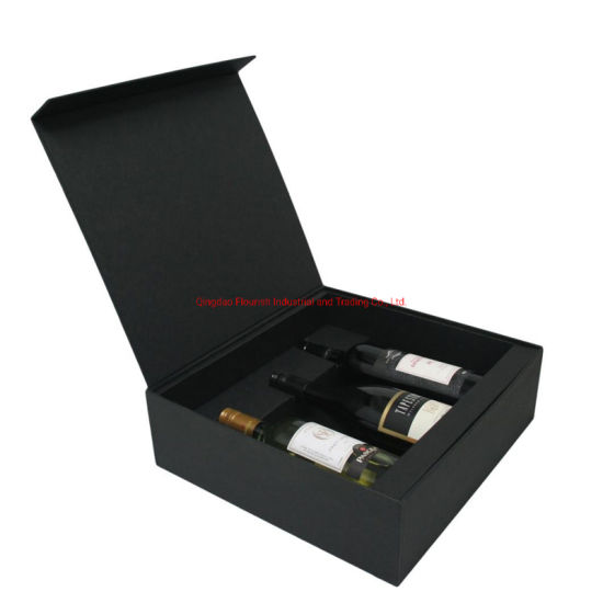 Custom Logo Strong Cardboard Wine Tea Gift Packaging Box with Magnetic Closure