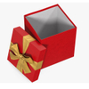 Red Custom Bow-Tie Lid And Base Gift Packing Paper Box for Happy Time