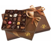 White Art Paper Chocolate Gift Box with Yellow Ribbon