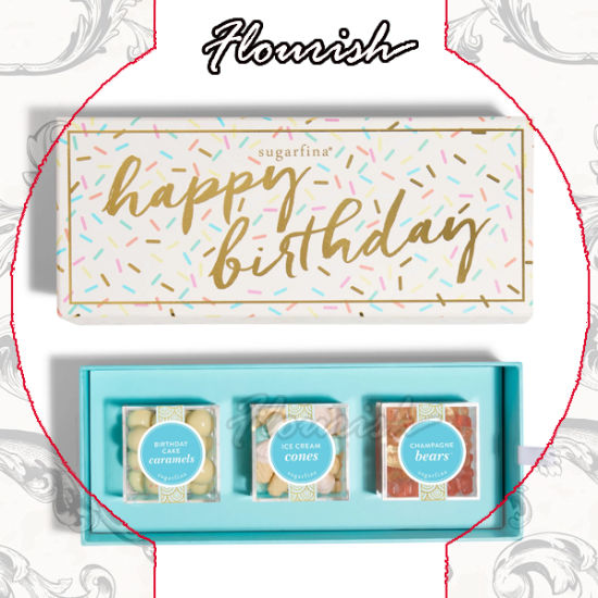 Luxury Hot Stamping Cardboard Mooncake Dessert Box 3 Pack