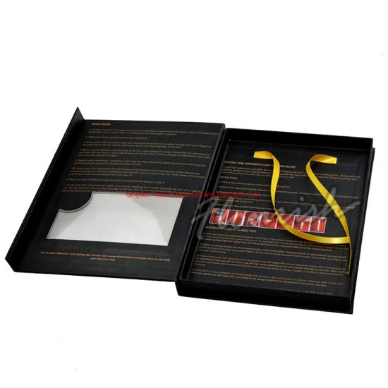 Clamshell Black Wig Packaging Paper Box
