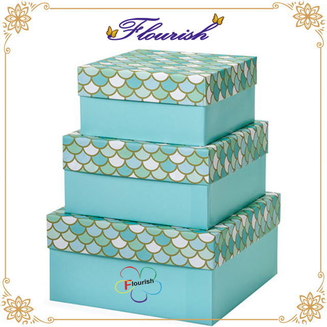 Plain Color Cardboard Paper Nesting Gift Box for Jewelry Clothes Packaging