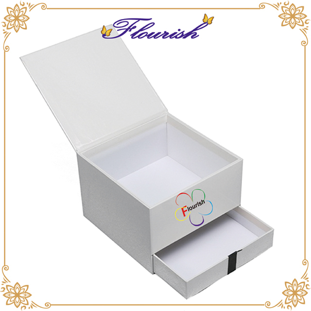 Custom Printing Cardboard Jewelry Flower Gift Storage Box with Drawer