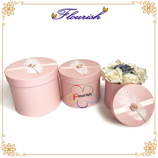 China Made Cylindrical Round Tube Flower Gift Storage Packaging Paper Box 