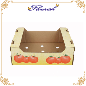 Eco-Friendly Corrugated Fresh Tomato Fruit Packaging Box for Supermarket Hotels Airplane Restaurant Gifts