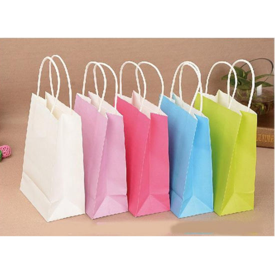Fashion Yellow Kraft Paper Apparel Packaging Bag 