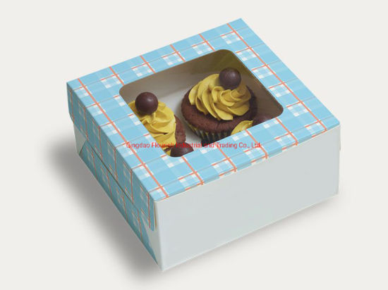 Factory Direct Sale Simple Style Beige Cardboard Dessert Packaging Box