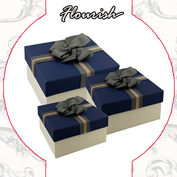 Luxury Gray Coated Paper Lid And Base Type Party Gift Box