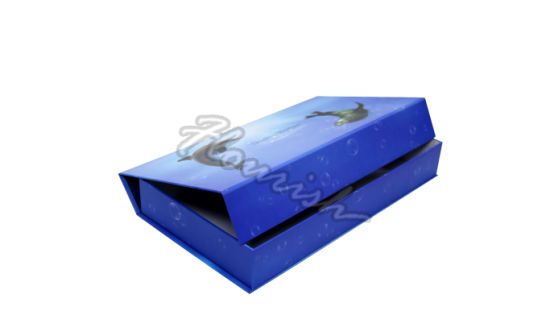 Promotional Elegant Blue Square Cardboard Perfume Box