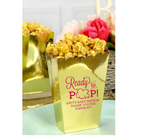 Top Quality Food Grade Glossy Laminated Popcorn Bucket Packaging Paper Box