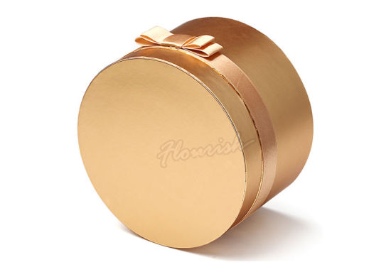 Custom Flower Printing White Cardboard Wedding Gift Packaging Round Box
