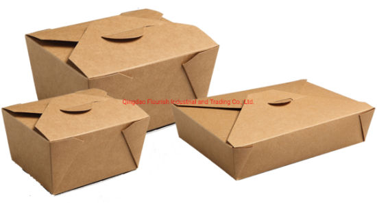 Biodegradable Easy Pack Grease Resistant Take-out Fast Food Box