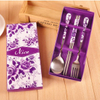 Chinese Element Rigid Cardboard Newly Wedded Kitchenware Fork And Spoon Box