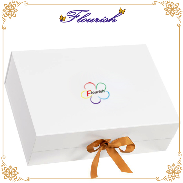 Full Color Art Paper Baby Clothes Wedding Dress Packaging Gift Box with Ribbon