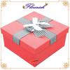 Red Custom Bow-Tie Lid And Base Gift Packing Paper Box for Happy Time
