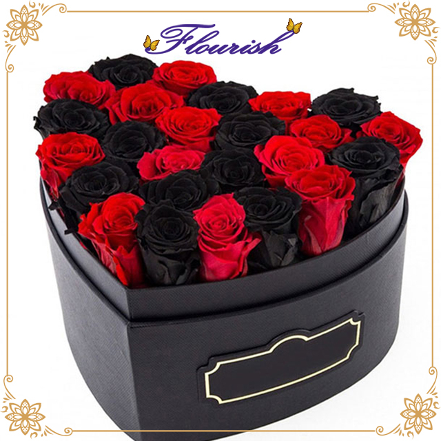 Custom Heart Shaped Flower Chocolate Cookie Gift Box
