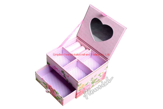 Custom Printing Cardboard Jewelry Flower Gift Storage Box with Drawer