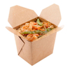 Natural Brown Color Food Grade Kraft Paper Foldable Fast Food Salad Burger Box