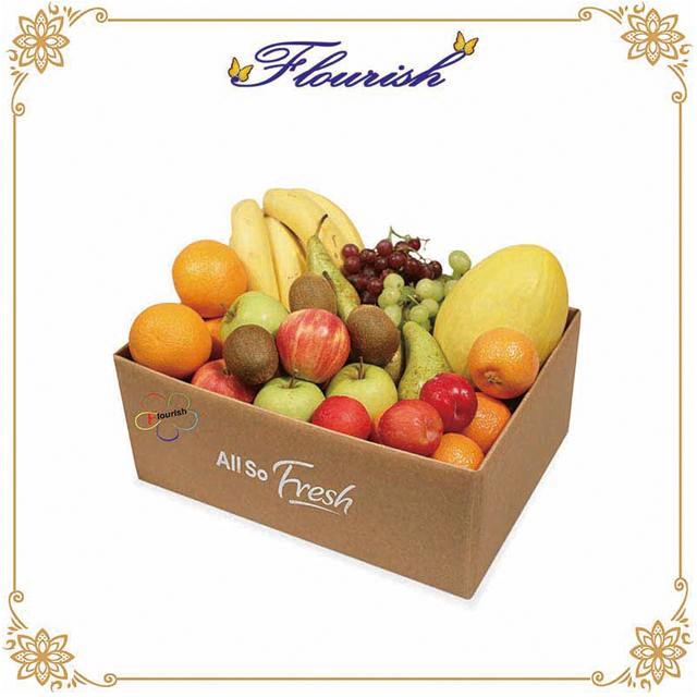 Brown Color Corrugated Paper Box for Fruit Packaging