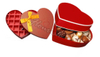 Gold Decorated Red Heart Shaped Candy Box