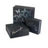 Luxury Black Velvet Ring Packaging Cardboard Box
