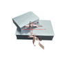 Romantic Purple Blue Rectangle Shaped Clamshell Type Wedding Gift Box 