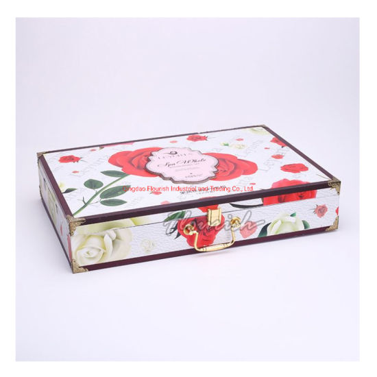 Gold Stamping Book Shaped Cosmetic Jewelry Gift Packaging Cardboard Box