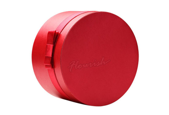 Custom Flower Printing White Cardboard Wedding Gift Packaging Round Box