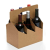 White Corrugated Paper Wine Bottle Packaging Basket Box