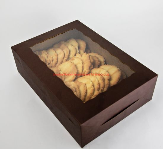Eco-Friendly Kraft Paper Bakery Cupcake Window Box