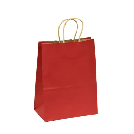 Fashion Yellow Kraft Paper Apparel Packaging Bag 
