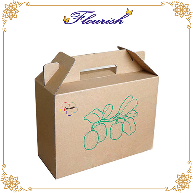 OEM Corrugated Paper Onion Garlic Packaging Box with Carrier