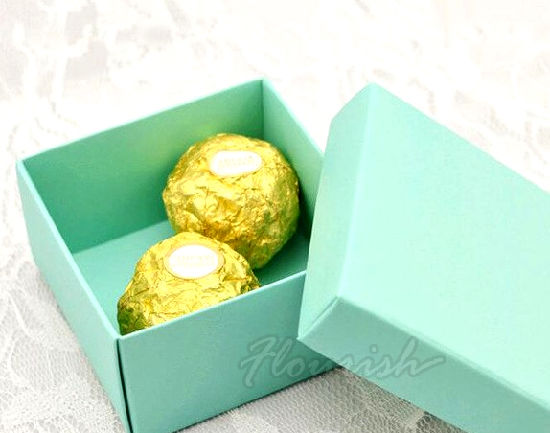 Green Color Art Paper Cardboard Jewelry Chocolate Packaging Box